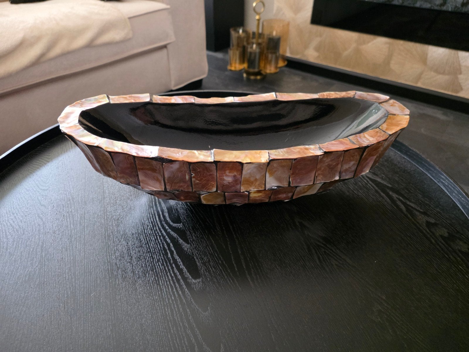 mooie schelpen vazen / potten , eric kuster stijl, Ophalen, Natuurlijk materiaal, Zo goed als nieuw, Handgemaakt