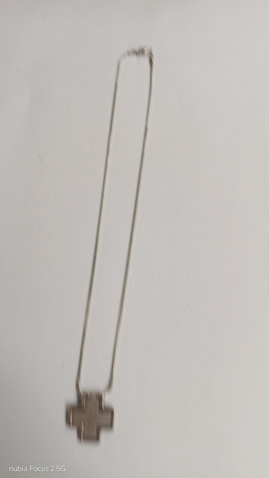 Esprit zilveren ketting met kruis hanger, Met hanger, Gebruikt, Ophalen of Verzenden, Zilver