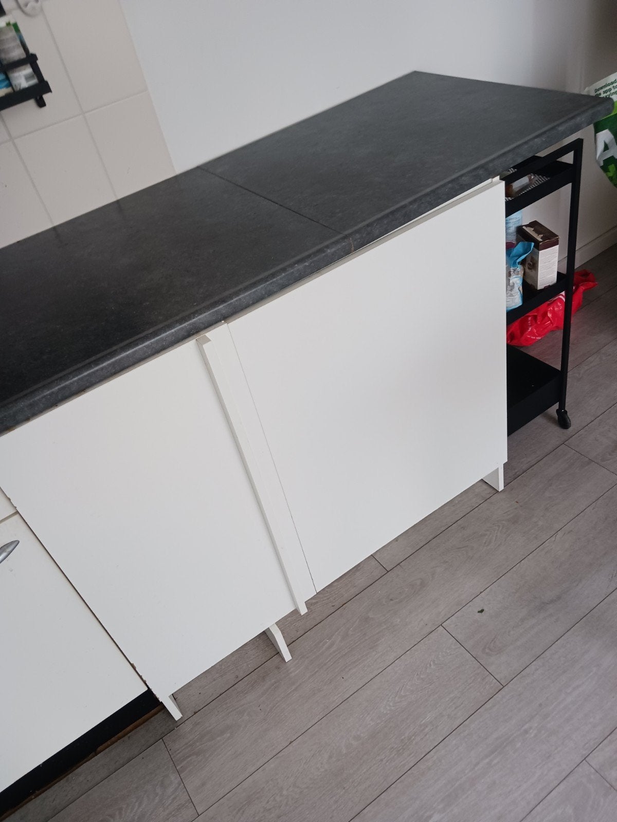 Keukenblok  met BRIBUS werkblad en OP BERGRUIMTE IKEA METOD, Ophalen of Verzenden, Gebruikt