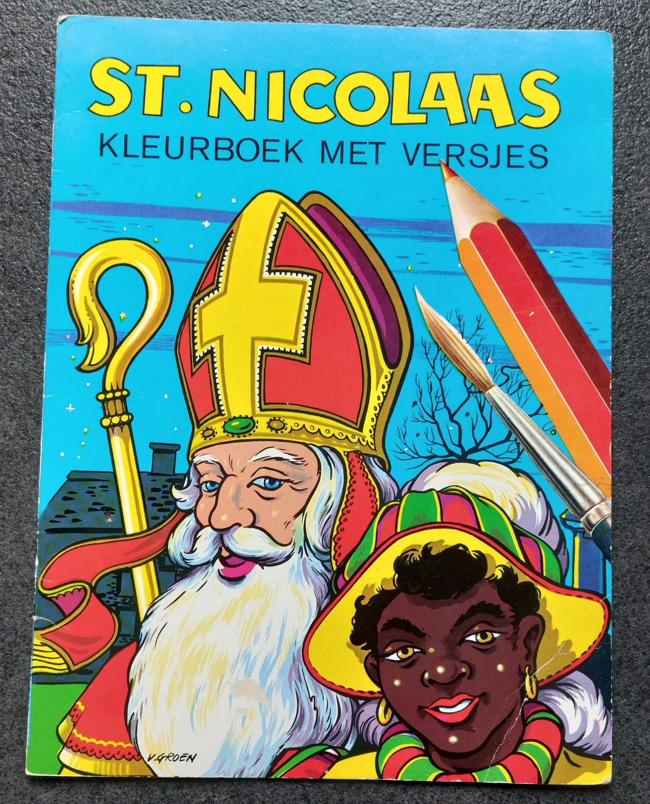 St Nicolaas kleurboek met versjes ( Mulder Holland), Ophalen of Verzenden