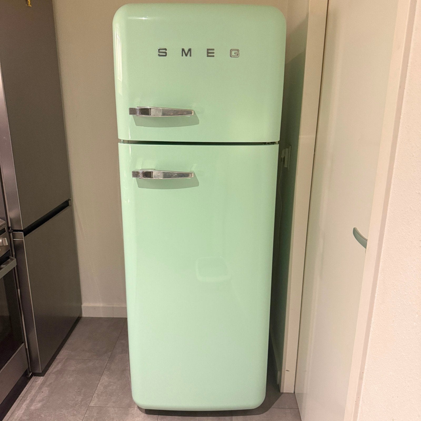 Smeg Koelkast met Vriezer - Mintgroen Retro Design, Ophalen