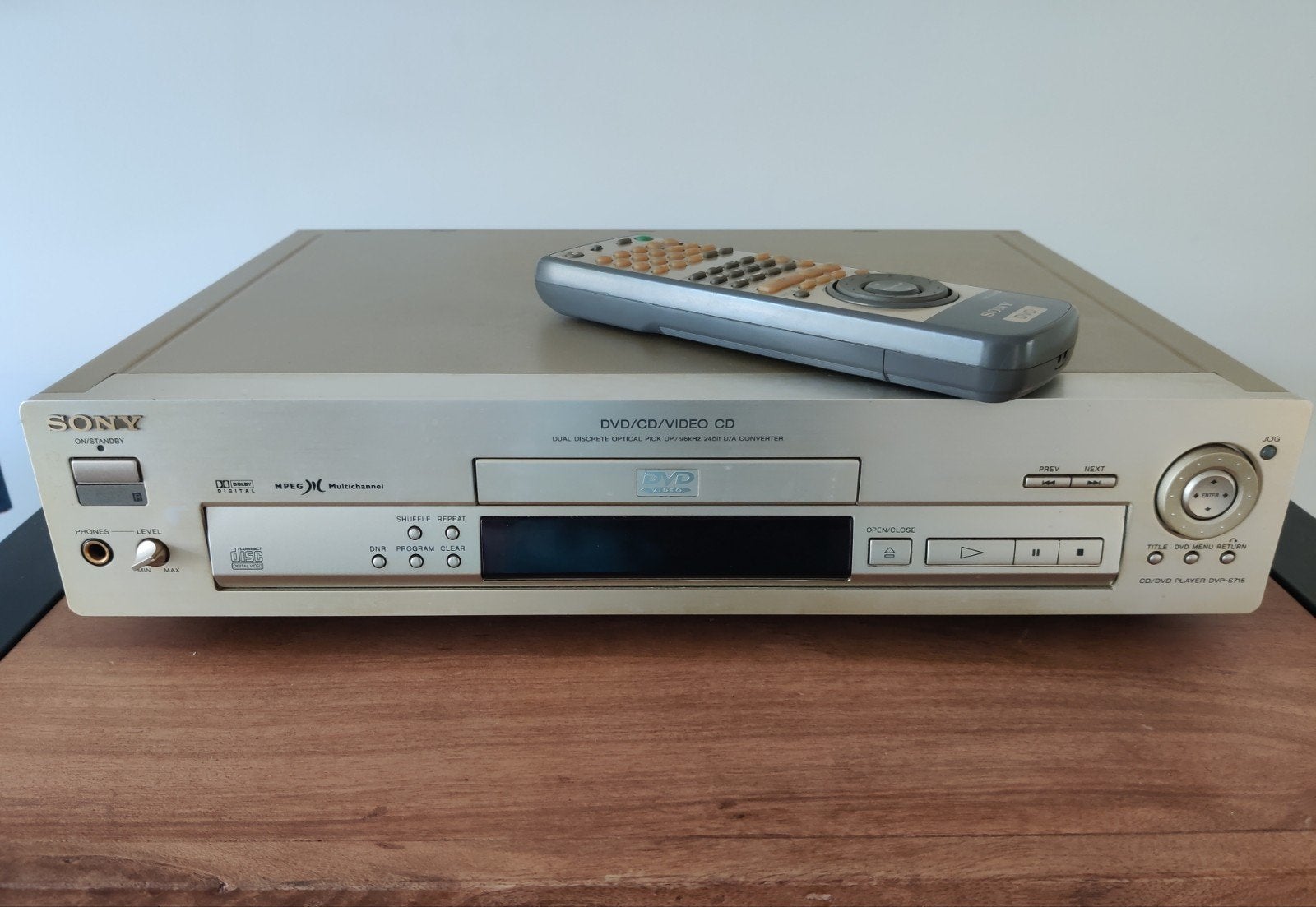 Sony DVP-S715 DVD/CD-speler, afstandsbediening, champagne., Ophalen of Verzenden, Gebruikt, Dvd-speler, Sony