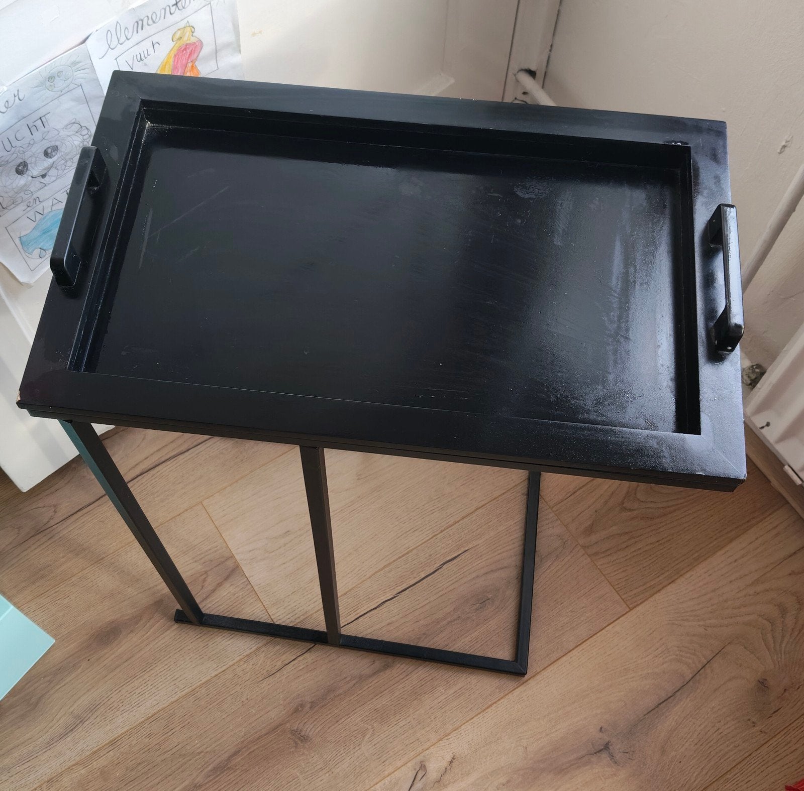 bijzettafel voor bank, Huis en Inrichting, Ophalen, Gebruikt, Rond, Metaal