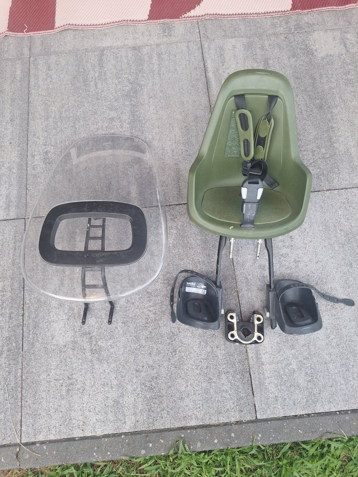 Bobike voorzitje met windscherm, Fietsen en Brommers, Fietsaccessoires | Fietsstoeltjes, Ophalen, Gebruikt, Voorzitje, Bobike