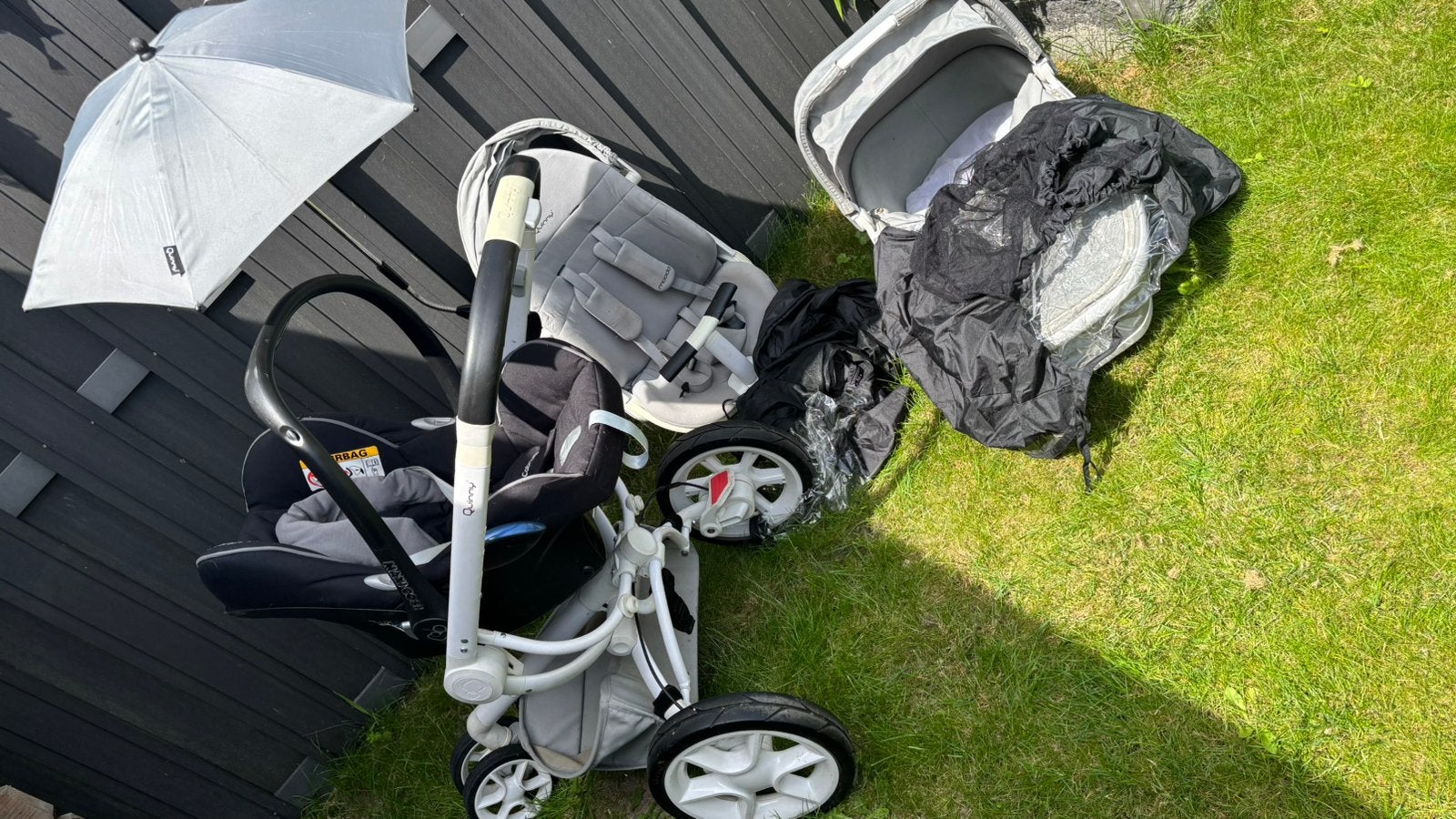 Quinny Moodd 3 in 1 kinderwagen / combiwagen Compleet, Kinderen en Baby's, Kinderwagens en Combinaties, Gebruikt, Combiwagen, Verstelbare duwstang