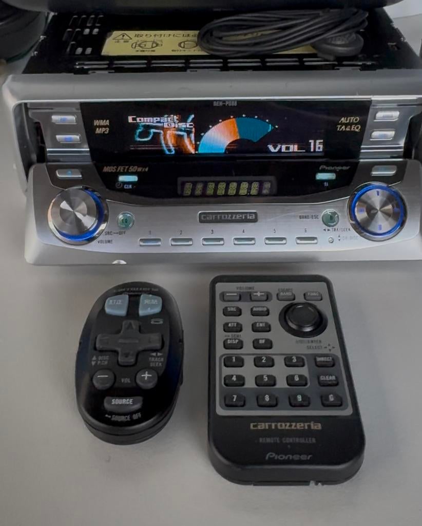 Pioneer Carrozzeria DEH-P88Autoradio met afstandsbediening, Ophalen of Verzenden, Zo goed als nieuw
