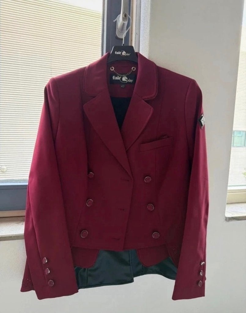 Wedstrijdjasje wijnrood/bordeaux FairPlay Lexim Chic, Dieren en Toebehoren, Rood, L, Dressuur, Overige merken