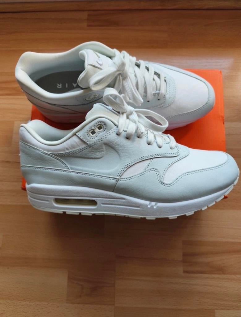 Nike Air Max 1 “Rub Away White Khaki” – Maat 45, Wit, Onbekend, Ophalen of Verzenden, Nike