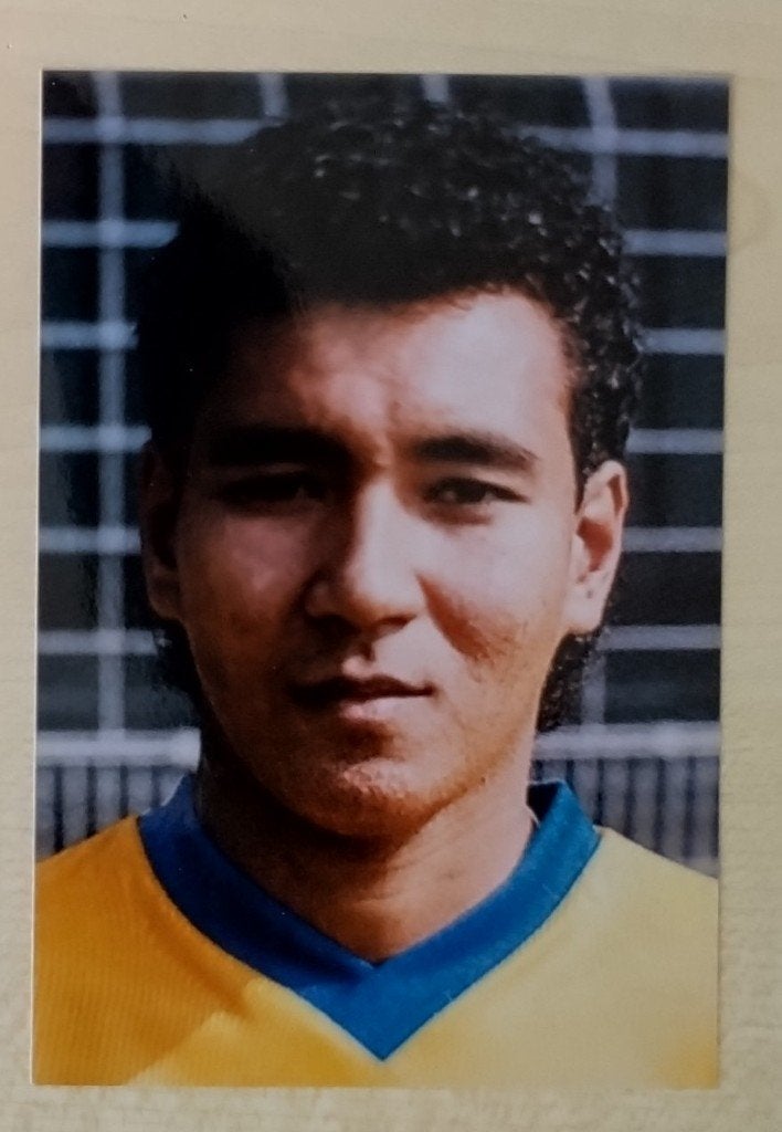 Spelerskaartfoto Ricardo Moniz RKC Waalwijk 1988-1989, Verzenden, Zo goed als nieuw, Overige binnenlandse clubs, Spelerskaart