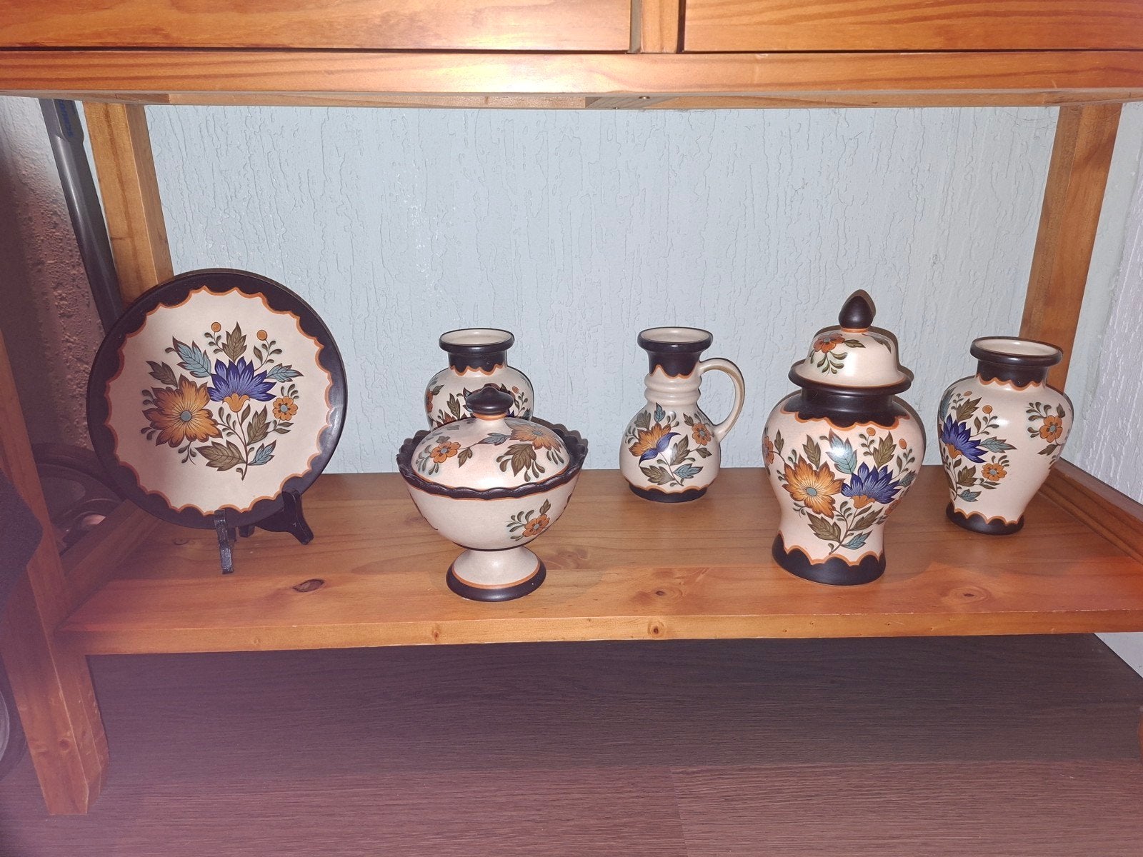 Prachtige Flora Gouda Plateel Set - Handwerk, Ophalen