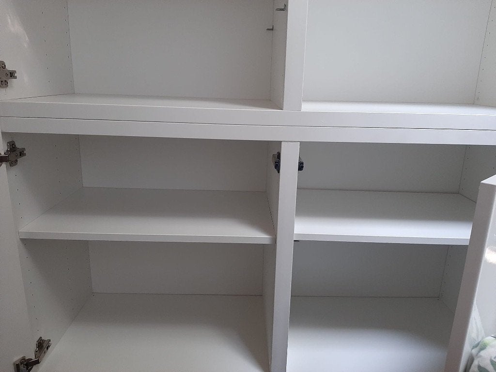 Ikea kastcombinatie wit Selsviken hoogglans, Ophalen, Overige materialen, Met deur(en), 100 tot 150 cm