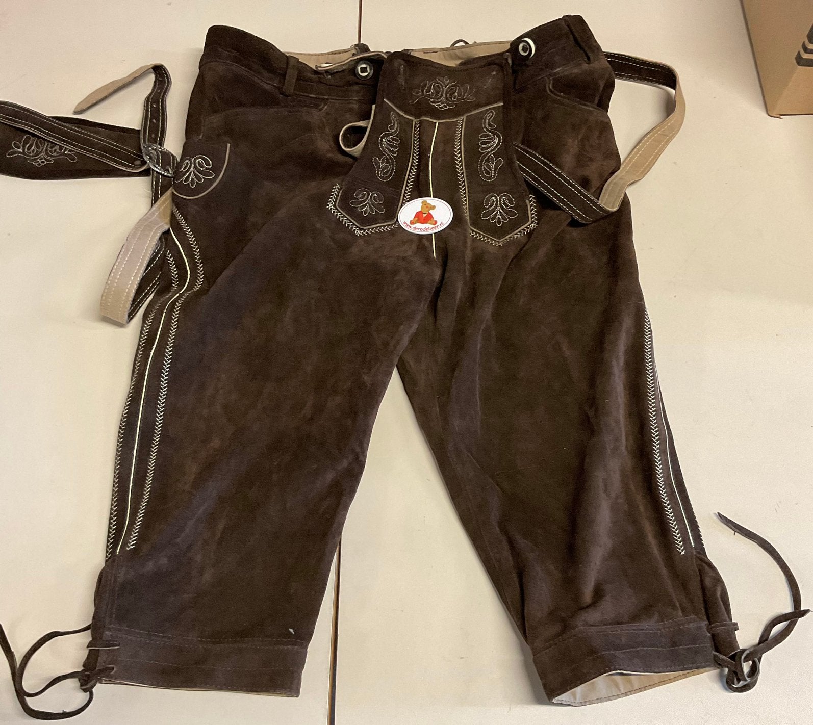 Leren Oktoberfest Tiroler feest broek, Onbekend, Overige maten, Ophalen of Verzenden, Overige thema's