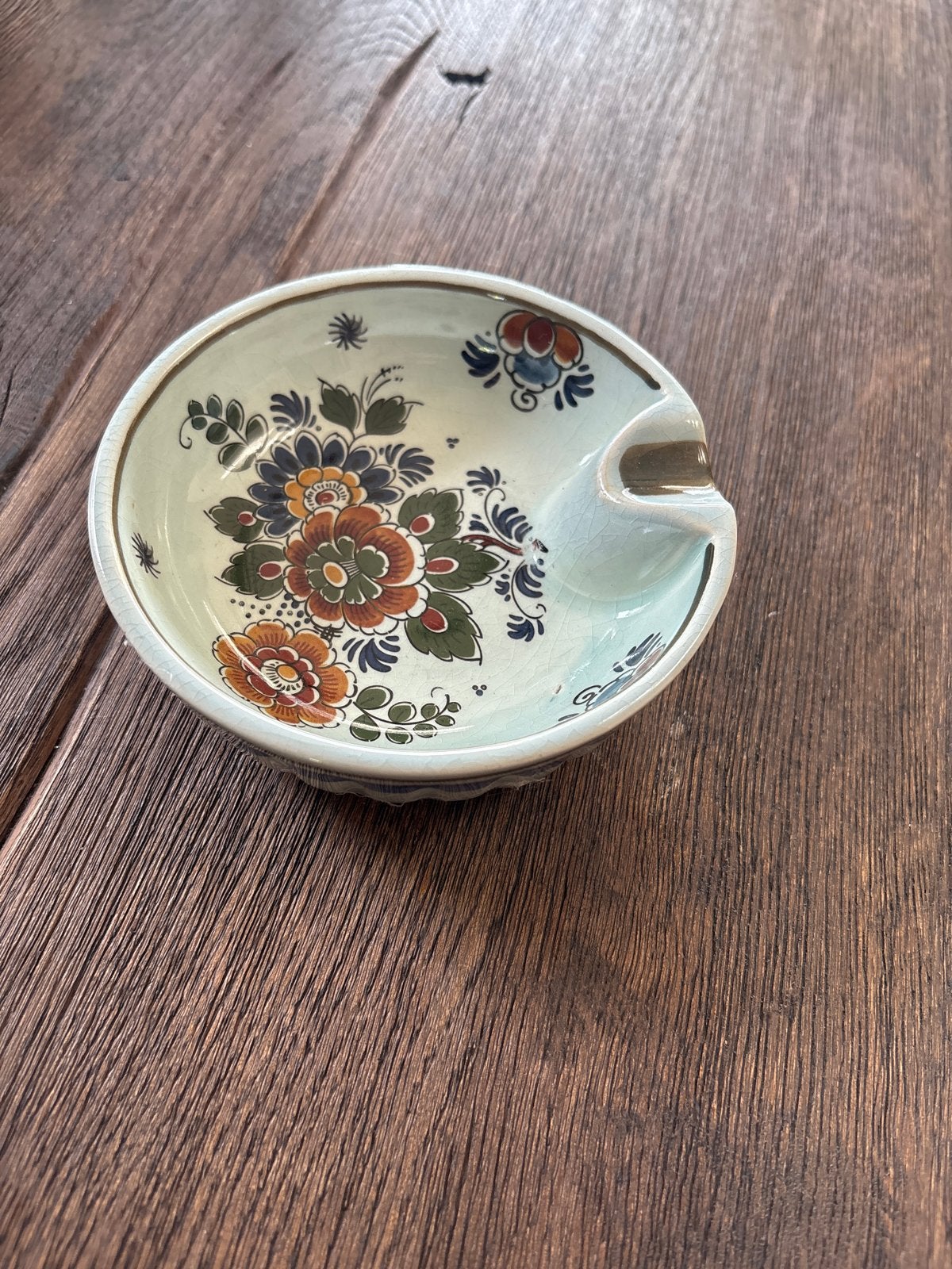 Delfts Polychroom Asbakje - Rond 13 cm, Ophalen