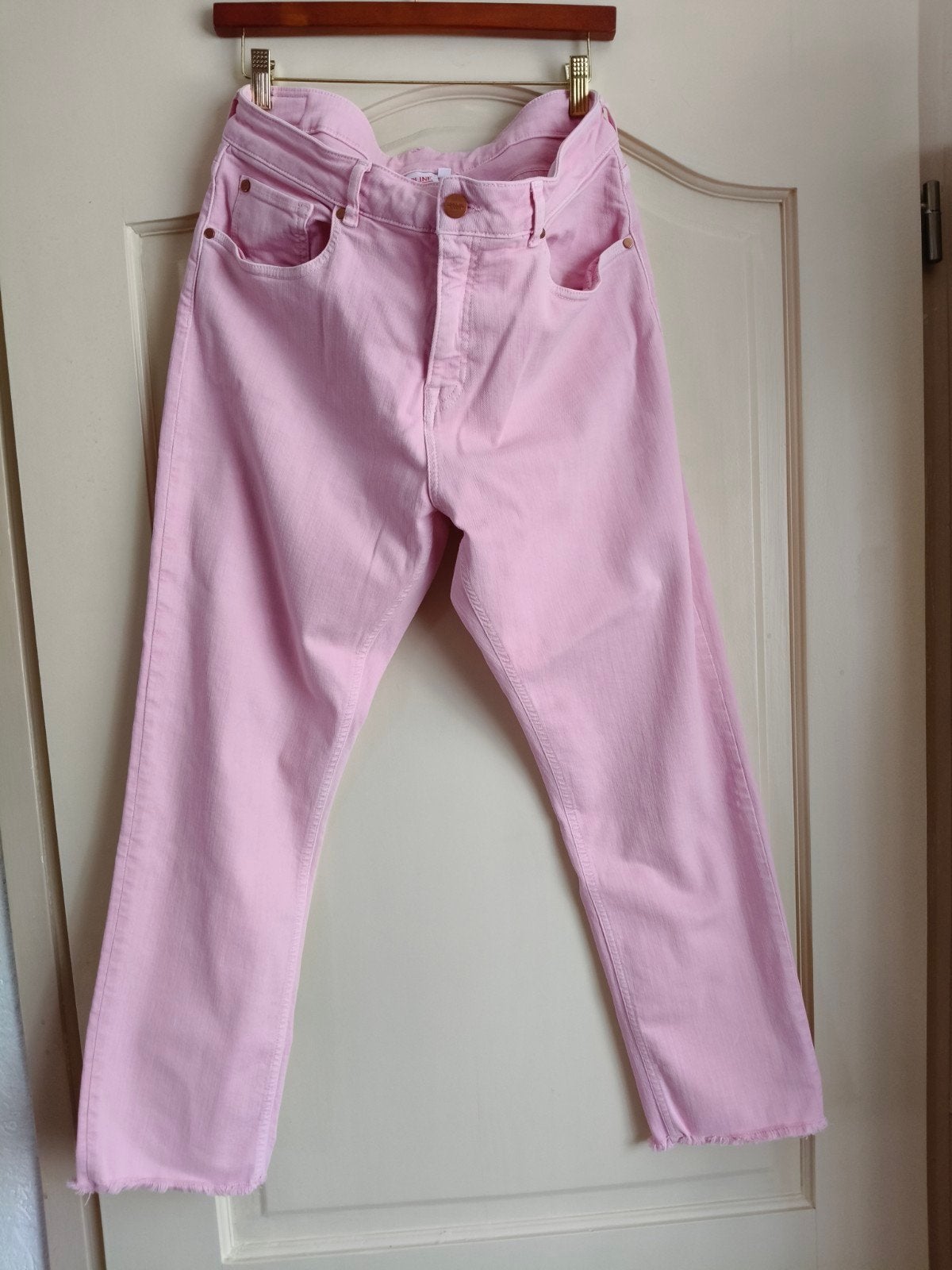 Caroline Tensen Stretch Jeans maat 44, Ophalen, Maat 42/44 (L), Zo goed als nieuw, Roze