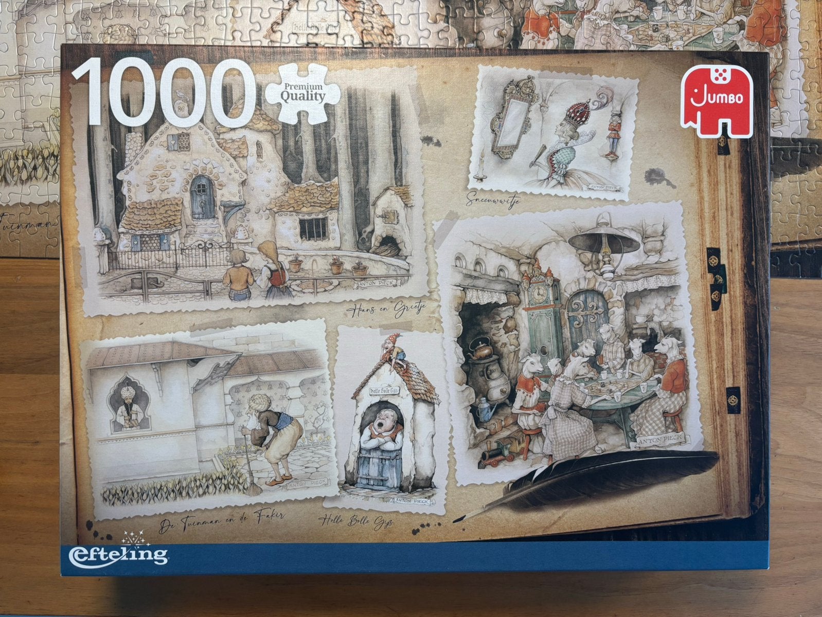 Efteling puzzel (Jumbo Premium Quality, 1000 stukjes), Ophalen of Verzenden, 500 t/m 1500 stukjes, Zo goed als nieuw