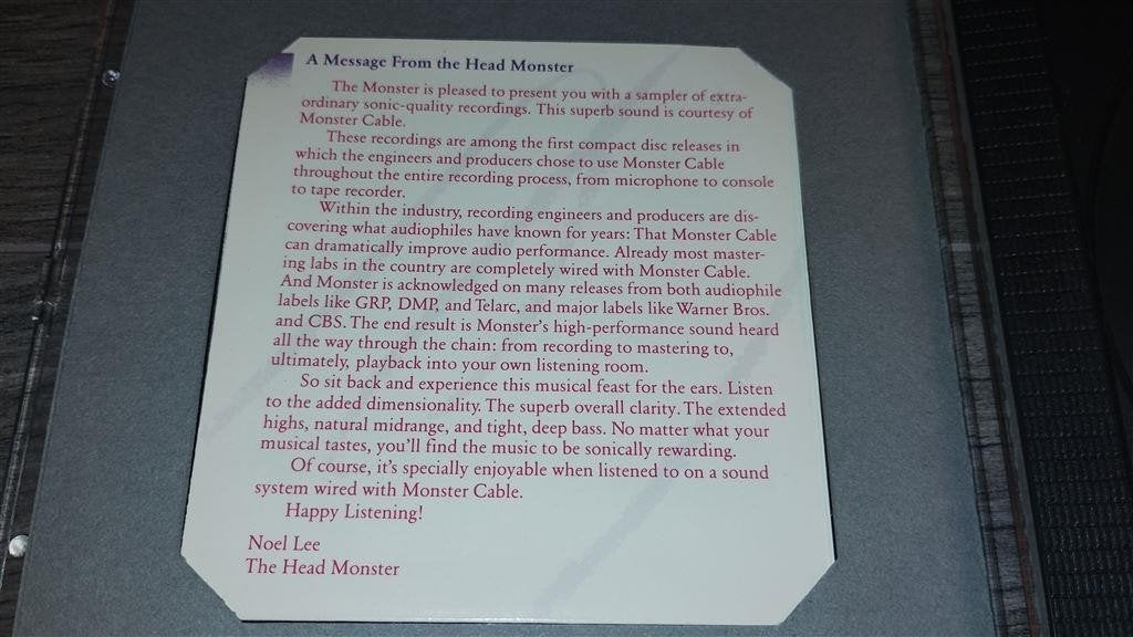 Telarc Meets Monster [Monster Cable Sampler], Ophalen of Verzenden, Zo goed als nieuw
