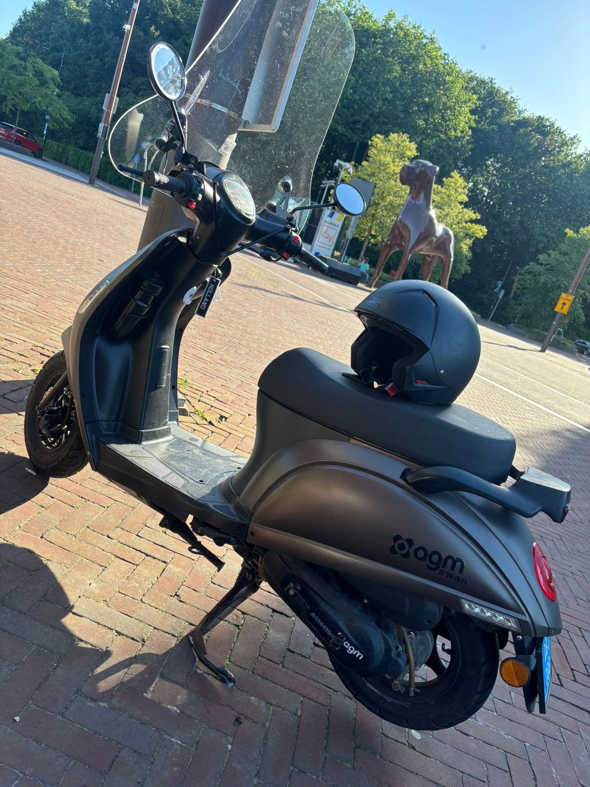 Agm swan, Fietsen en Brommers, Ophalen of Verzenden, Zo goed als nieuw, Benzine, Overige merken
