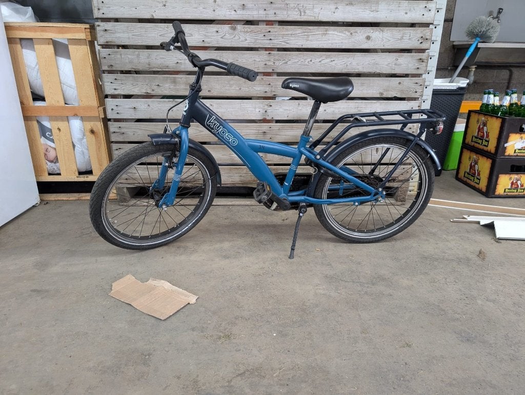20 x Kyoso X-Rider 20 inch - Zwart/Blauw kinderfiets partij, Fietsen en Brommers, Ophalen, Terugtraprem, 16 tot 20 inch, Gebruikt