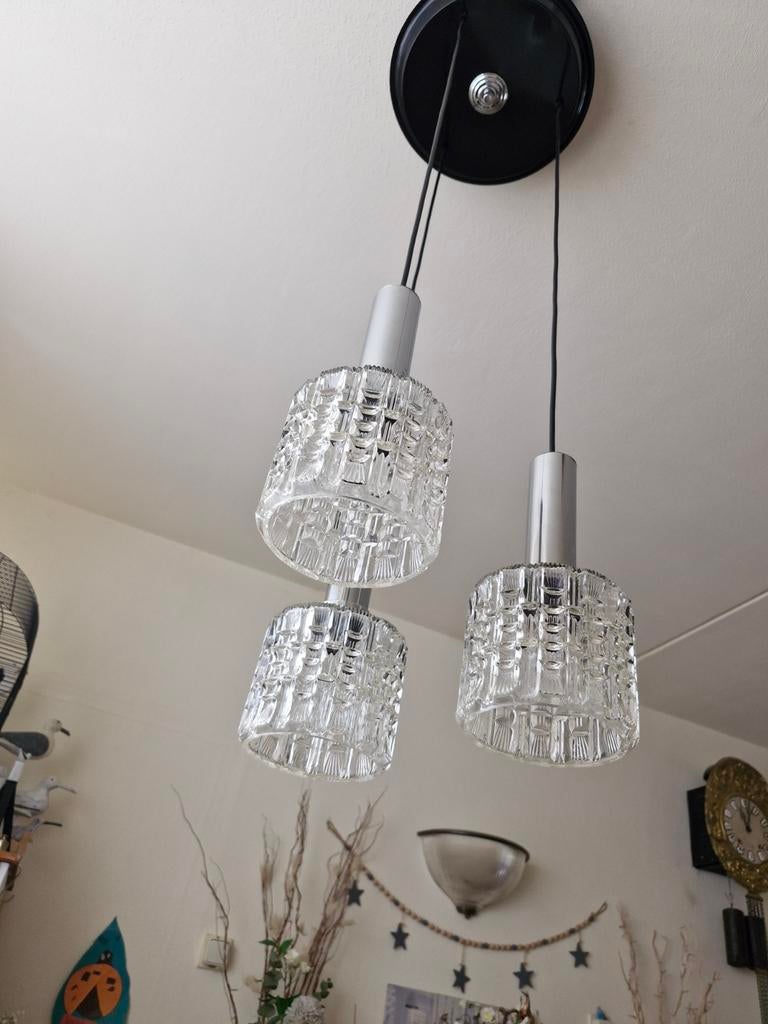 Vintage 60 lamp; hanglamp - cascade dit is een zeldzame, Ophalen