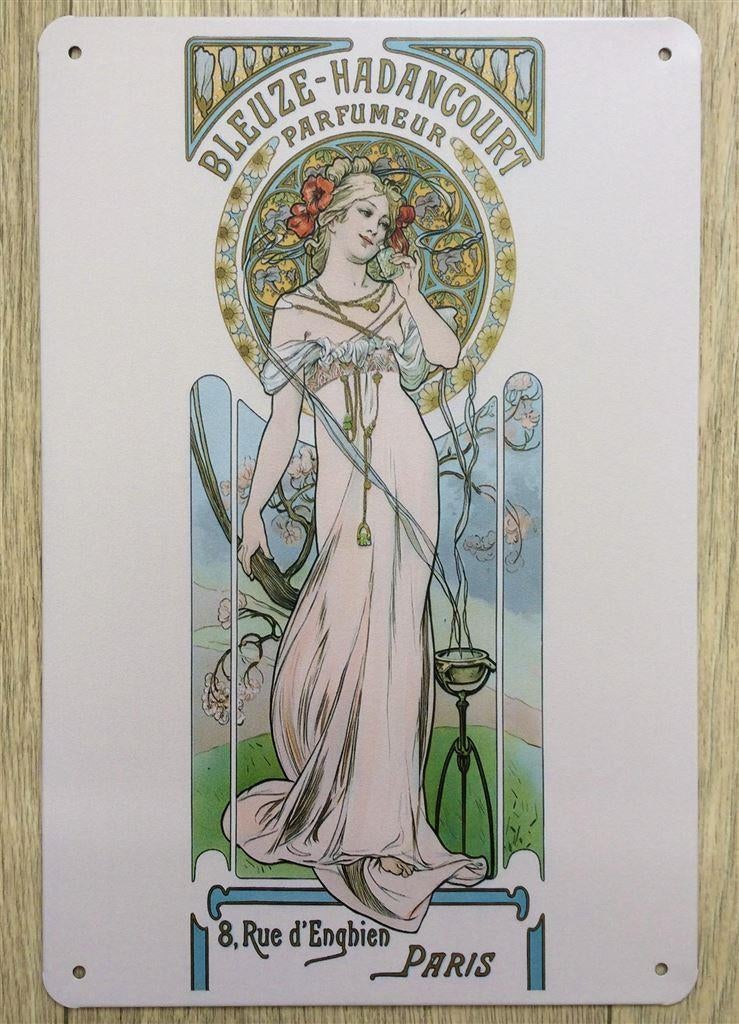 ALPHONSE MUCHA Parfum Reclame Jugendstil Wandbord poster, Verzenden, Nieuw