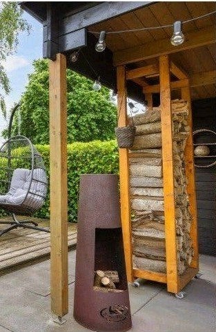 Stijlvolle Vuurzuil / vuurkorf / tuinhaard, Tuin en Terras, Ophalen, Gebruikt, Vuurkorf