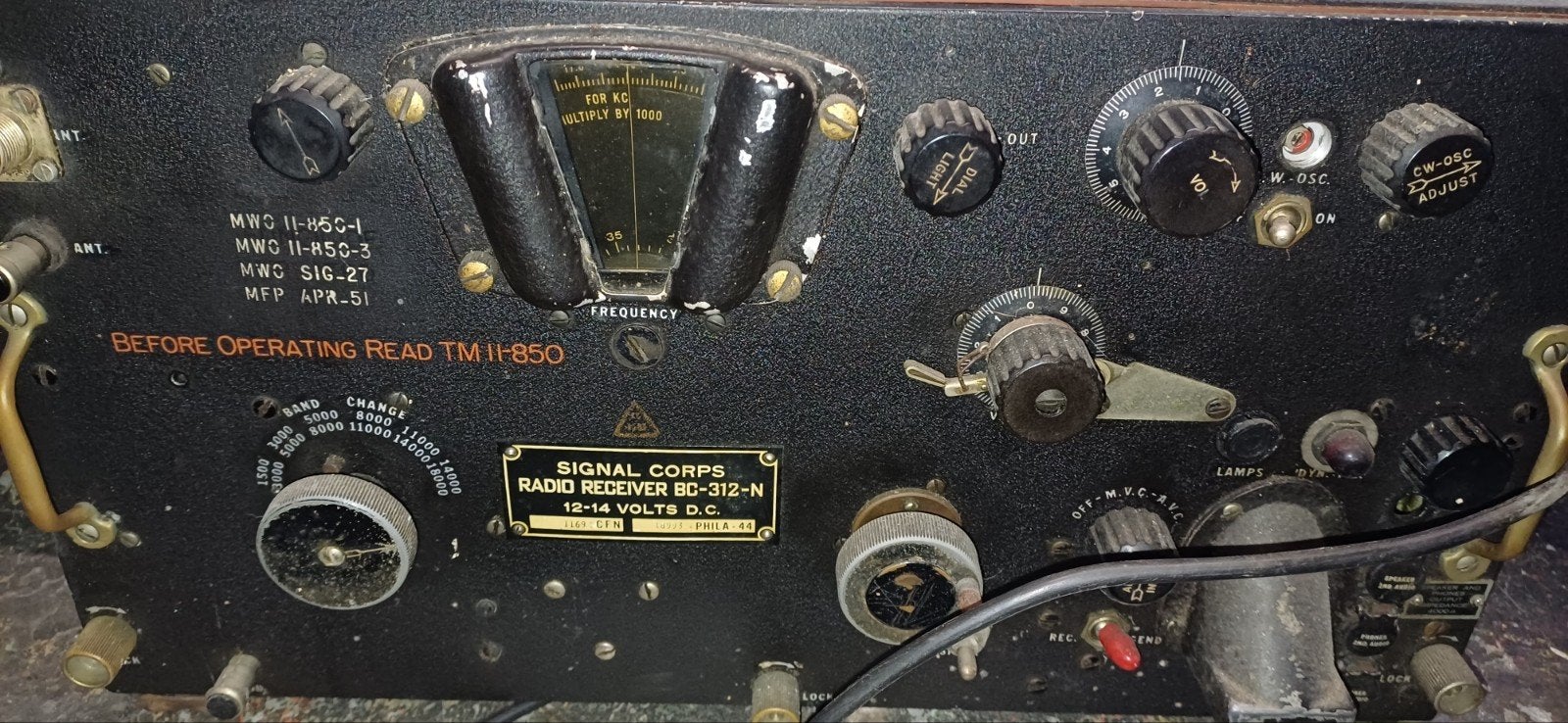 Signaal Corps Radio Ontvanger BC-312-N, Ophalen, Gebruikt, Radio