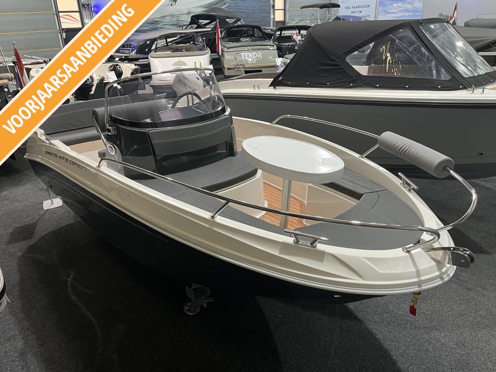 Prins 475 Open + 60pk Suzuki, Watersport en Boten, Zo goed als nieuw, Polyester, Benzine, 3 tot 6 meter