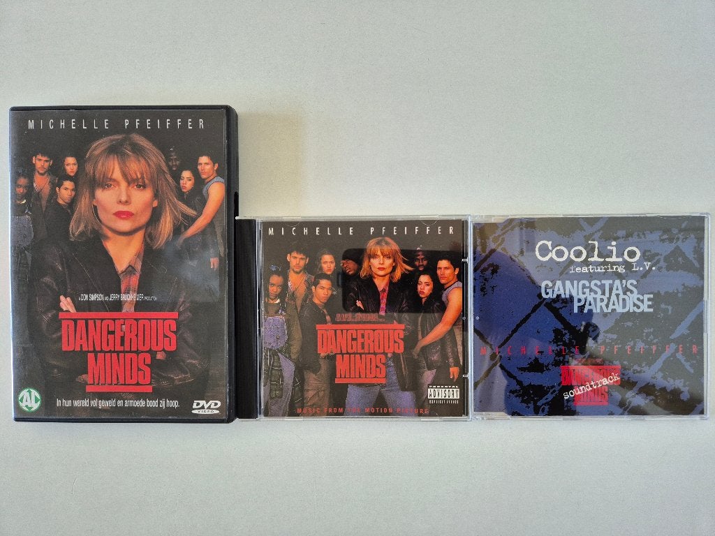 Dangerous Minds + Soundtrack + Singeltje - uit 1995, Ophalen of Verzenden, Zo goed als nieuw