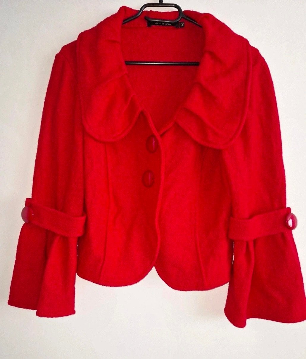 Bellissima rood jasje met grote kraag en knopen, Zo goed als nieuw, Rood, Bellissima, Ophalen