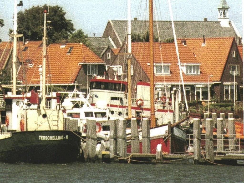 43017 Terschelling haven Vuurtoren Gelopen met postzegel, Verzenden, 1980 tot heden, Gelopen, Waddeneilanden