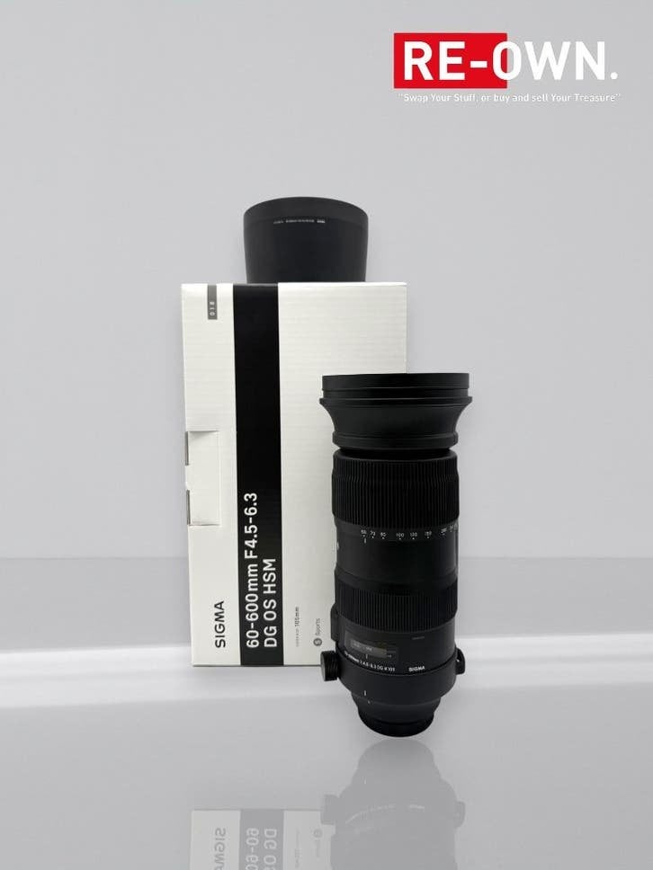 Sigma 60-600mm F/4.5-6.3 Sports | Canon EF | Topstaat, Audio, Tv en Foto, Sigma, ., Zo goed als nieuw, 60 mm