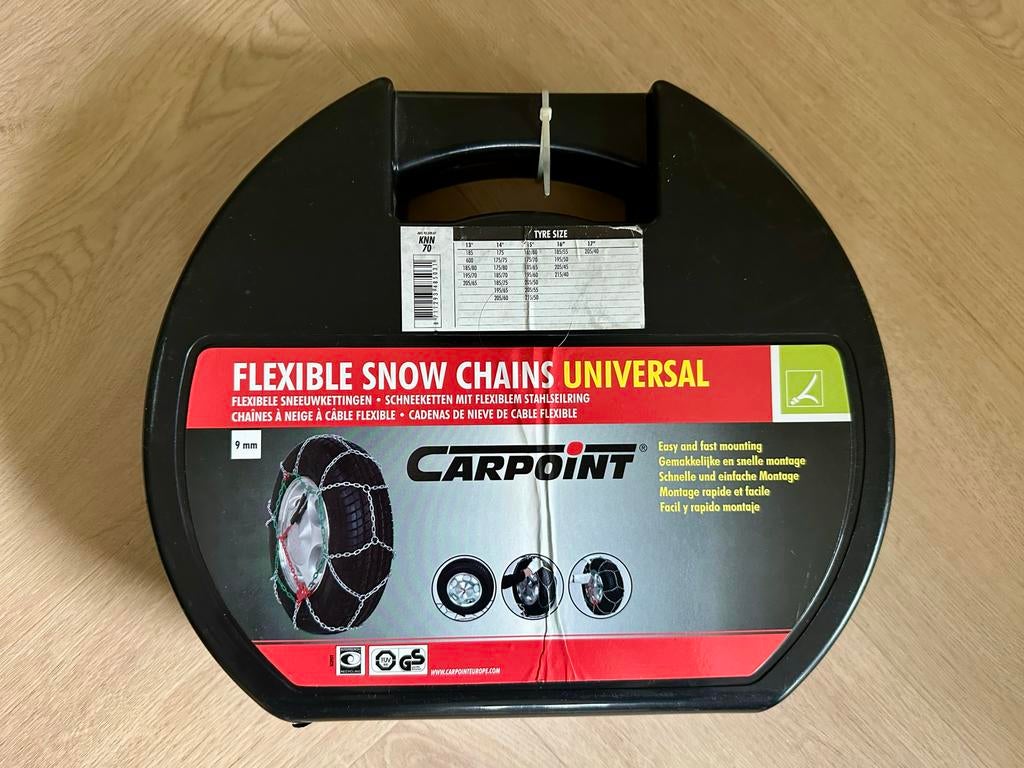 Carpoint Universele Flexibele Sneeuwkettingen KNN 70, Auto diversen, Sneeuwkettingen, Ophalen of Verzenden, Zo goed als nieuw