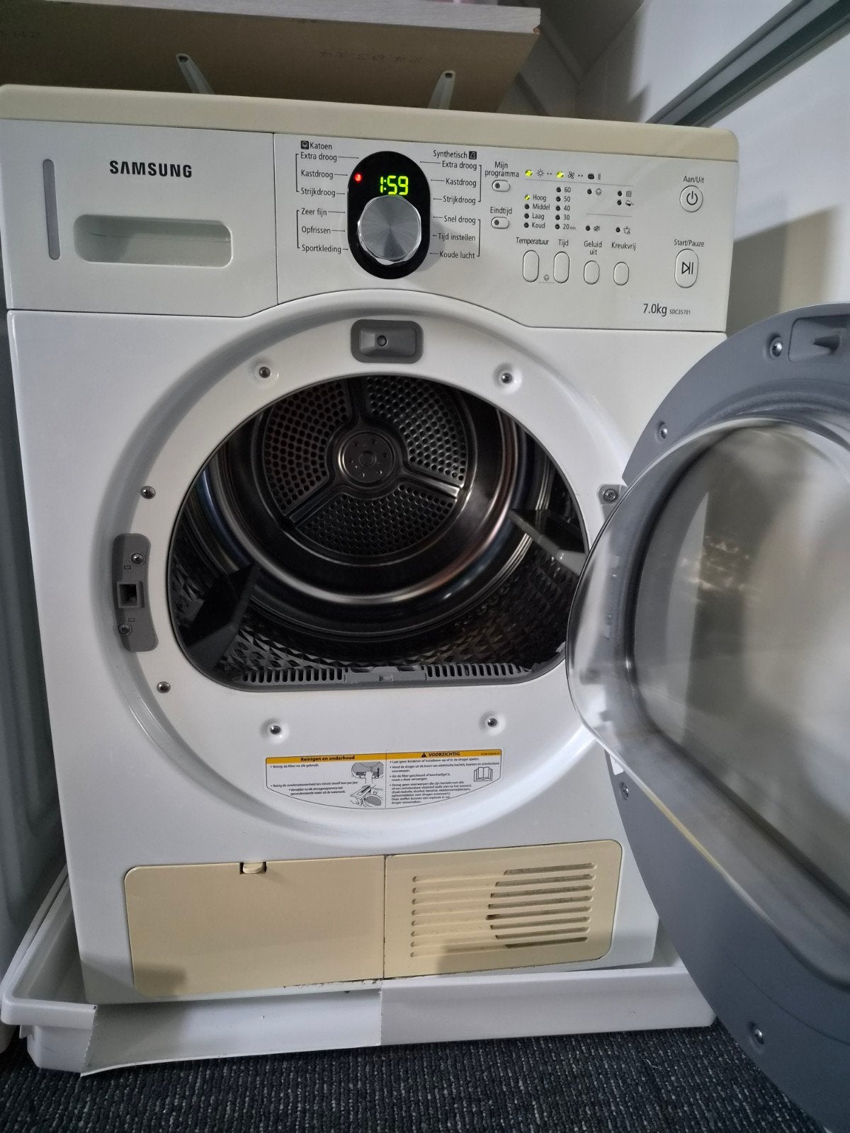 Samsung condensdroger, Witgoed en Apparatuur, Ophalen, Gebruikt, 8 tot 10 kg, 85 tot 90 cm