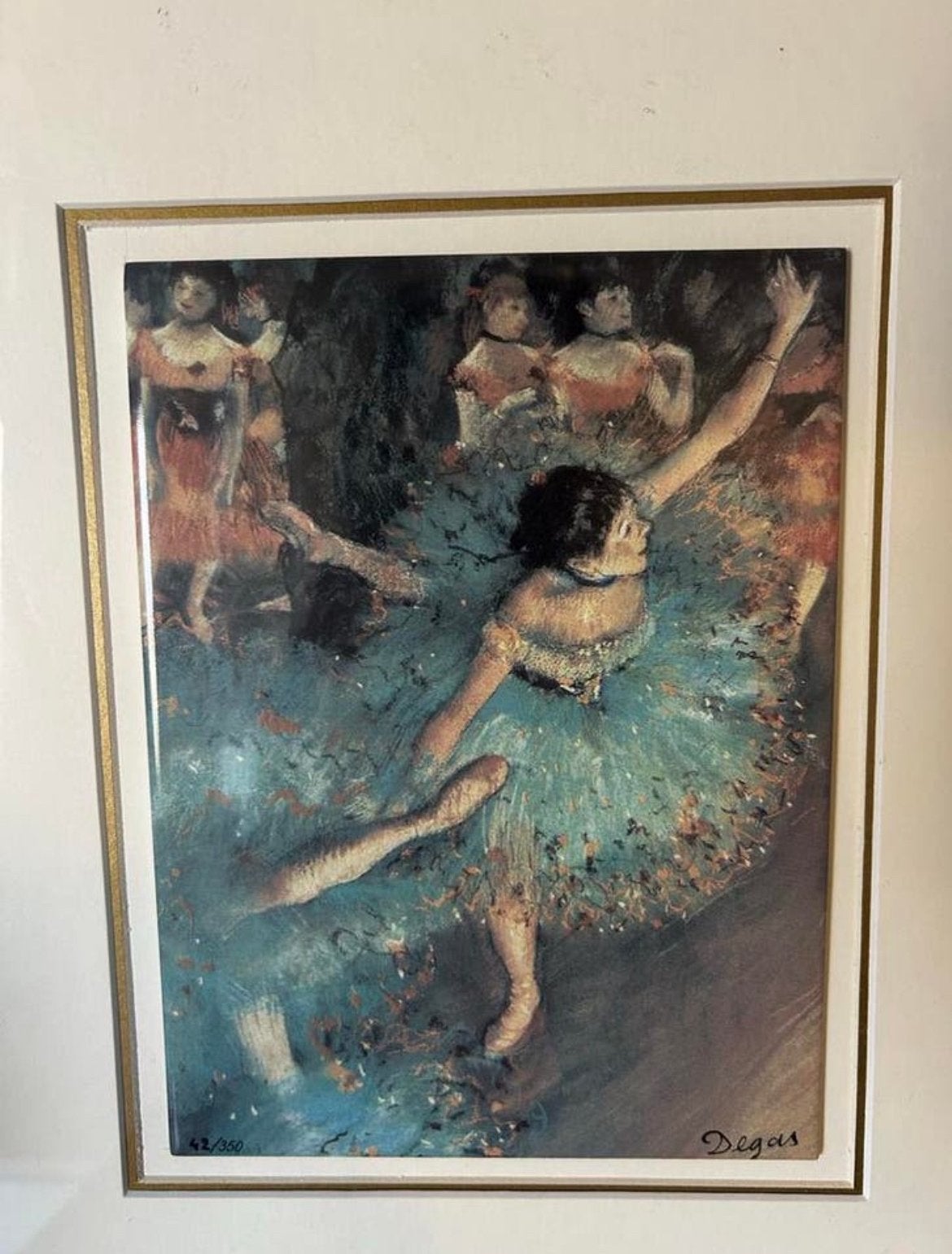 Set van 4 Edgar Degas ballerina's plaketten met certificaat, Antiek en Kunst, Kunst | Schilderijen | Klassiek, Portret of Personen