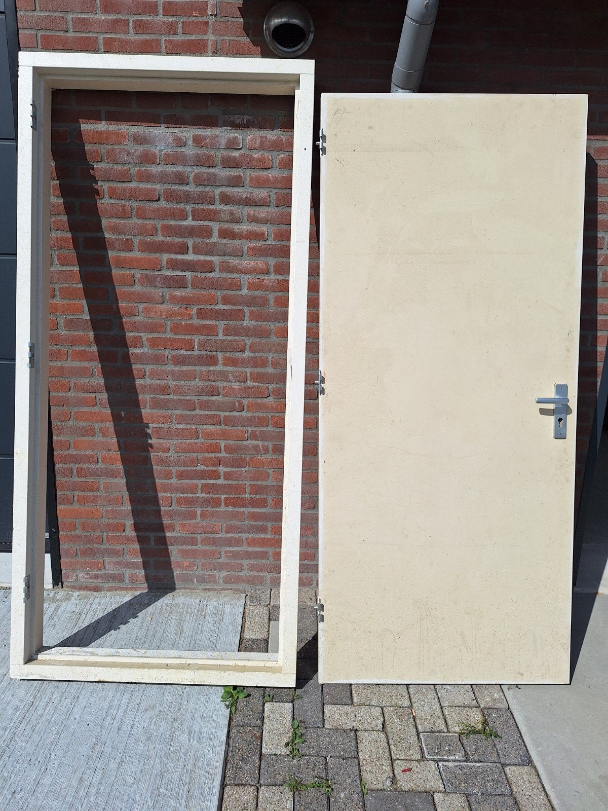 meranti kozijn met masiefe deur, Deurkozijn, 150 tot 225 cm, Hout, Ophalen
