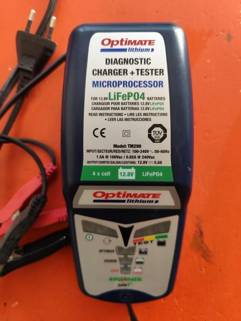 Optimate Lithium TM290 Acculader Druppellader LiFePO4 12.8V, Motoren, Accessoires | Overige, Ophalen of Verzenden, Gebruikt