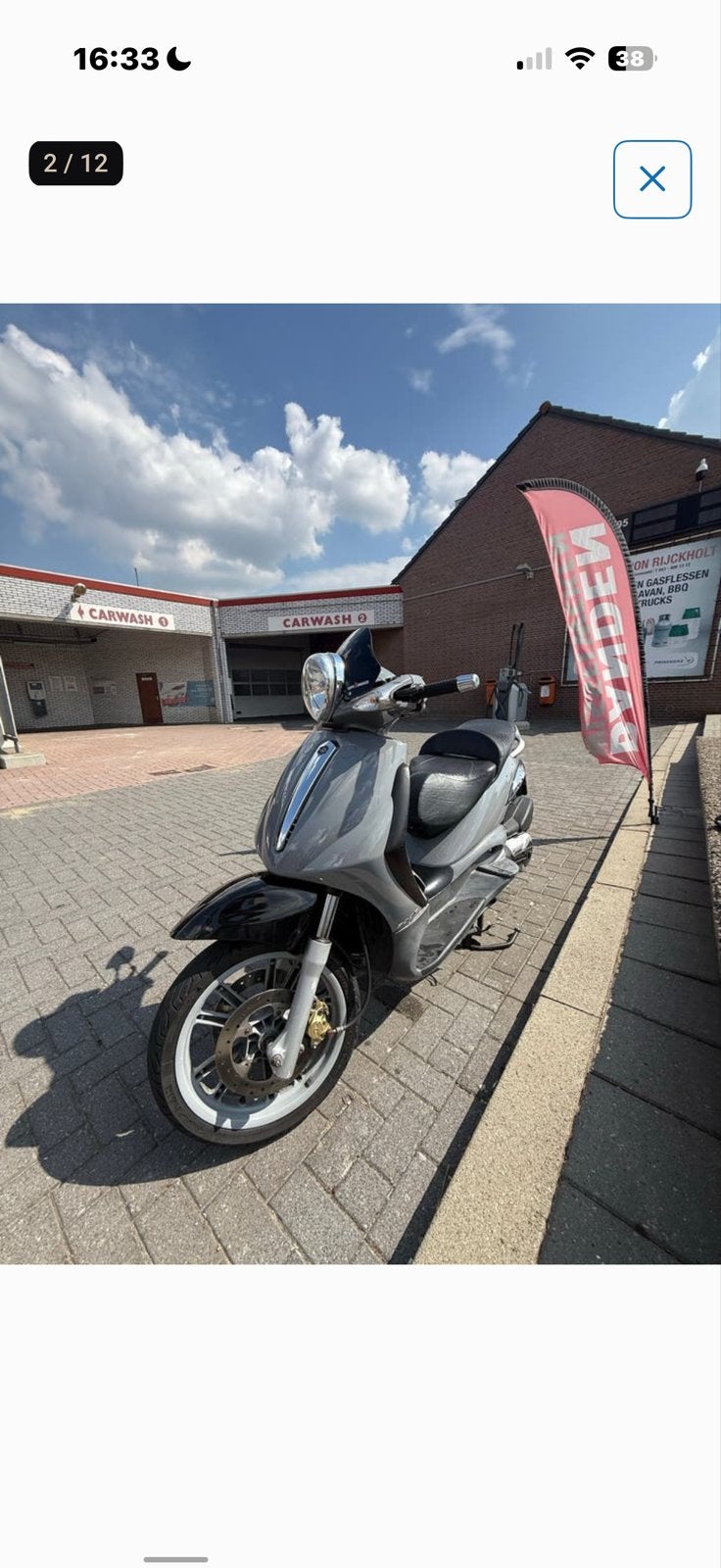 Nette Piaggio Beverly met Malossi vario 500cc, Fietsen en Brommers, Scooters | Piaggio, Ophalen, Gebruikt, Overige modellen, Maximaal 45 km/u