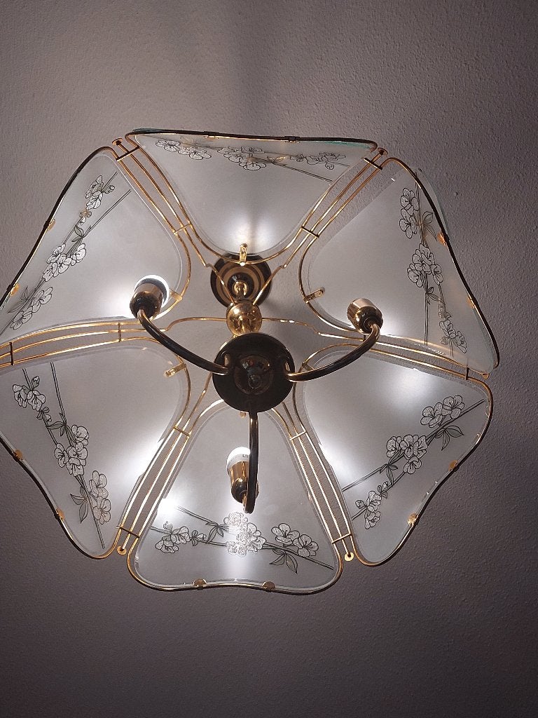 lamp, Huis en Inrichting, Lampen | Hanglampen, Ophalen, Gebruikt, Glas