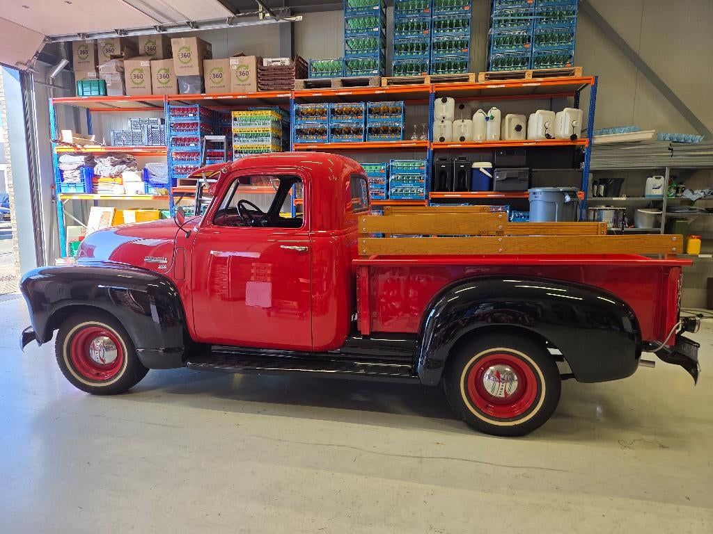 Chevrolet 3100 uit 1949 - full body gerestaureerd, Achterwielaandrijving, Zwart, Overige carrosserieën, Chevrolet