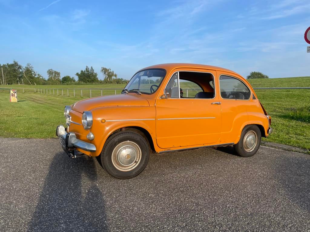 Fiat 600 uit 1973 met Abarth motor, Voorwielaandrijving, 31 pk, 4 stoelen, Particulier