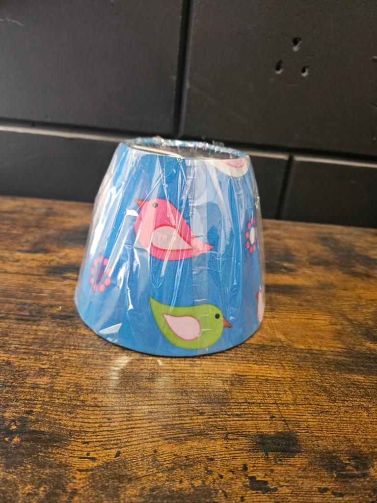 Leuke lampenkapjes met vogel- en bloemenprint, Ophalen of Verzenden, Nieuw, Blauw, Rond