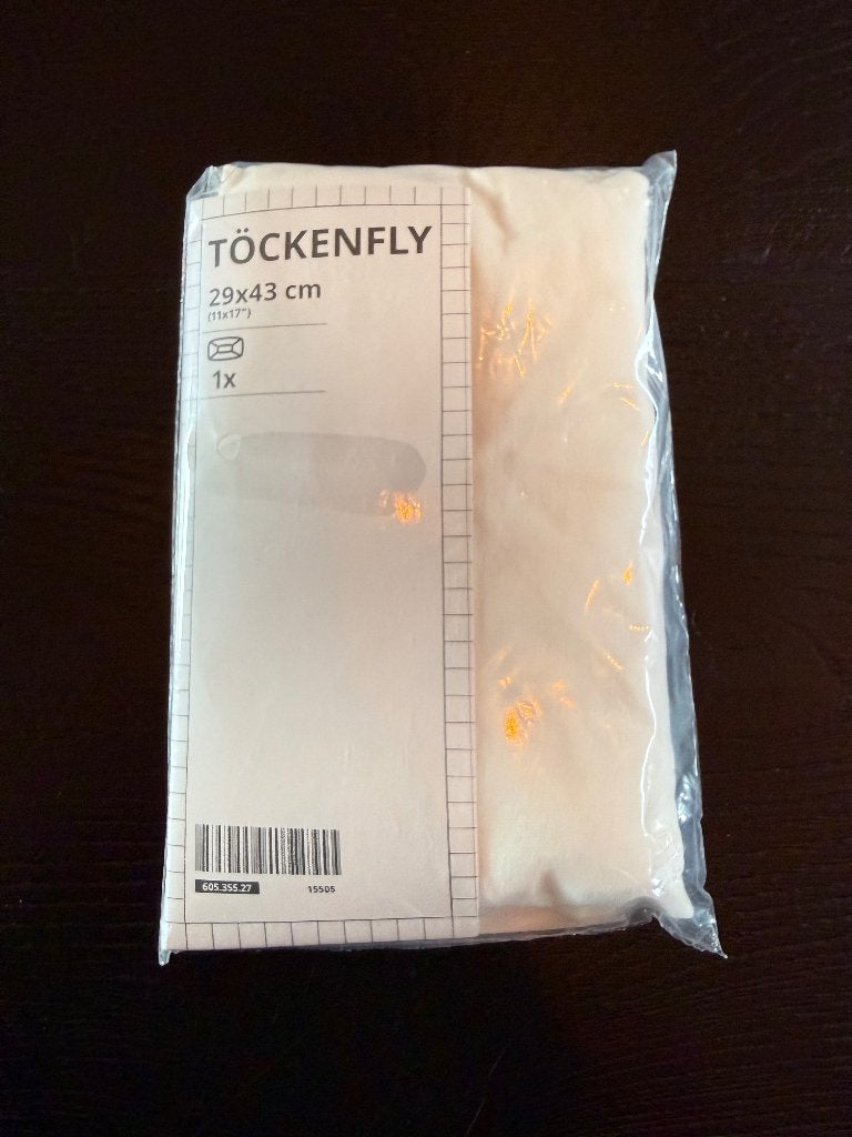 Töckenfly | Sloop voor ergonomisch kussen | 29x43 cm, Afneembare hoes, Wit, IKEA, Kussenhoes