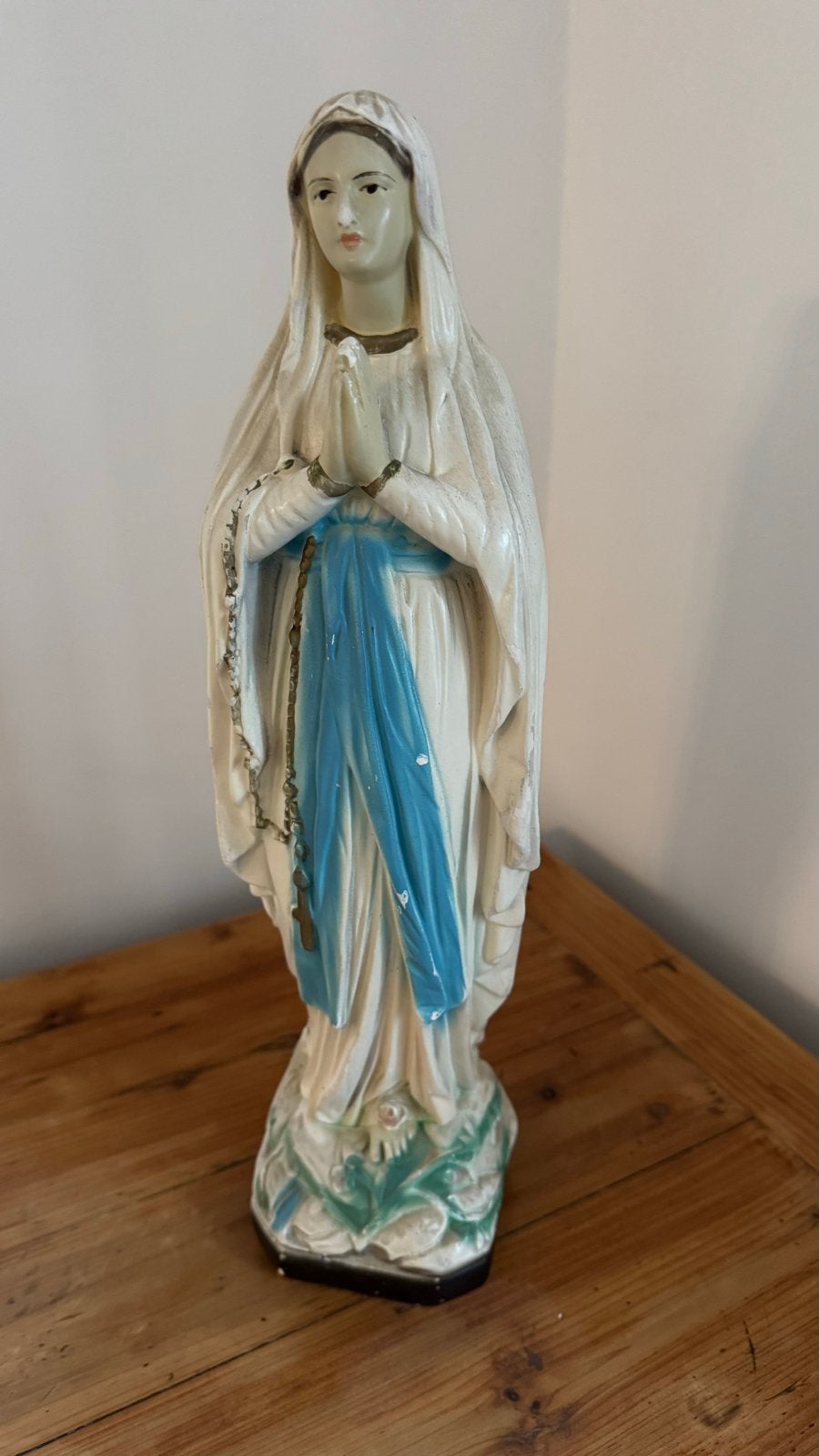 Vintage Mariabeeld - Onze Lieve Vrouw van Lourdes, Antiek en Kunst, Ophalen of Verzenden
