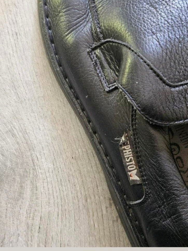 Zwarte instappers Mephisto maat eu 13 47,5 In prima staat, Loafers, Zwart, Ophalen of Verzenden, Zo goed als nieuw