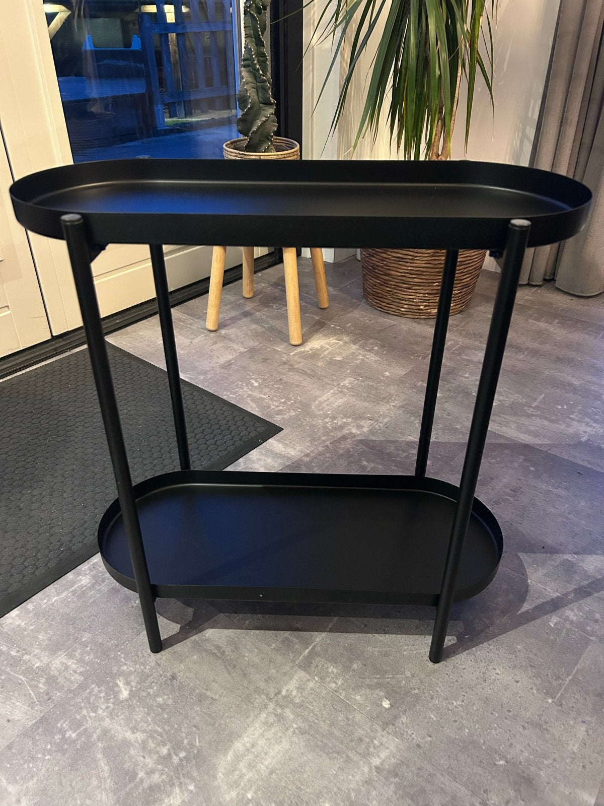 Zwarte plantenstandaard OLIVBLAD - IKEA, Ophalen, Zwart, Zo goed als nieuw, Metaal