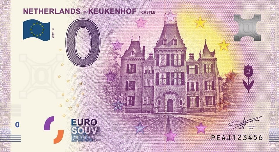 0 Euro biljet Keukenhof Castle 2019, Ophalen of Verzenden, Overige landen, 5 euro