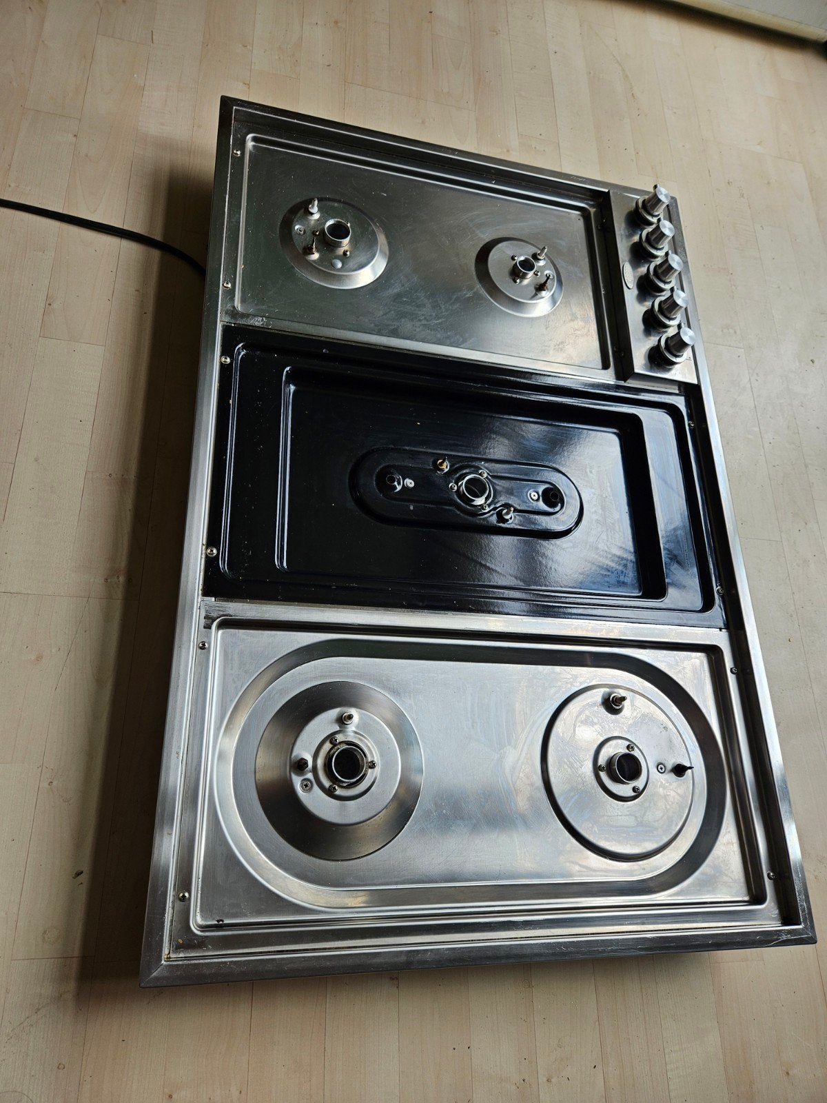 Boretti GKF940XL Inbouw Gaskookplaat 60 x 90 cm RVS, Ophalen, Gebruikt, 50 tot 100 cm, Minder dan 100 cm