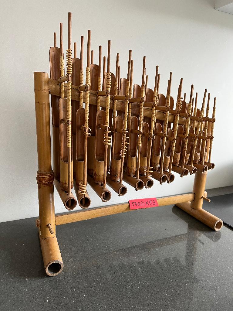 Prachtige Angklung uit Indonesië (muziek instrument), Muziek en Instrumenten, Ophalen of Verzenden, Zo goed als nieuw, Melodische percussie