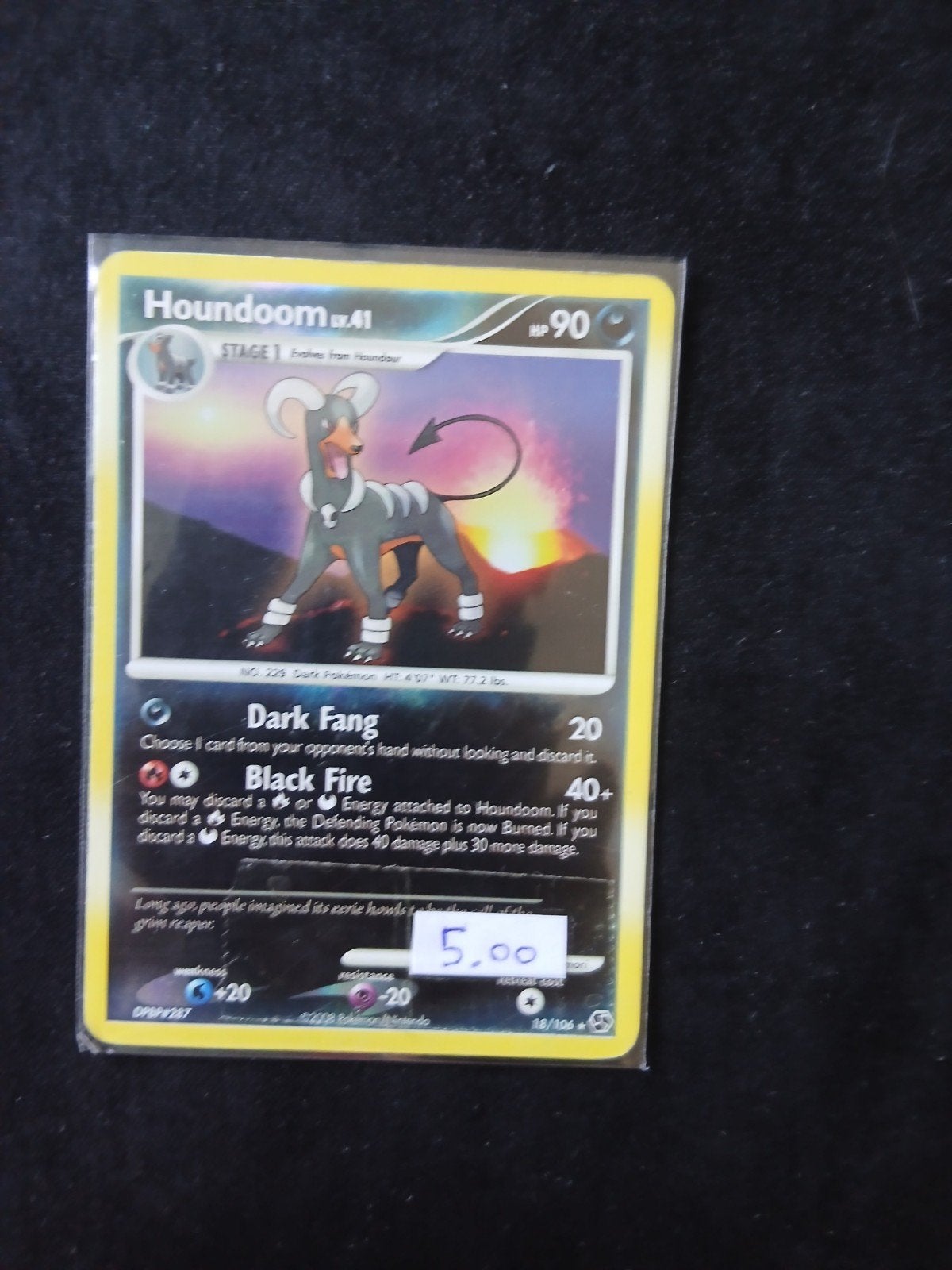 Pokemon kaart Houndoom (Dark Fang), Hobby en Vrije tijd, Verzamelkaartspellen | Pokémon, Ophalen, Zo goed als nieuw, Losse kaart