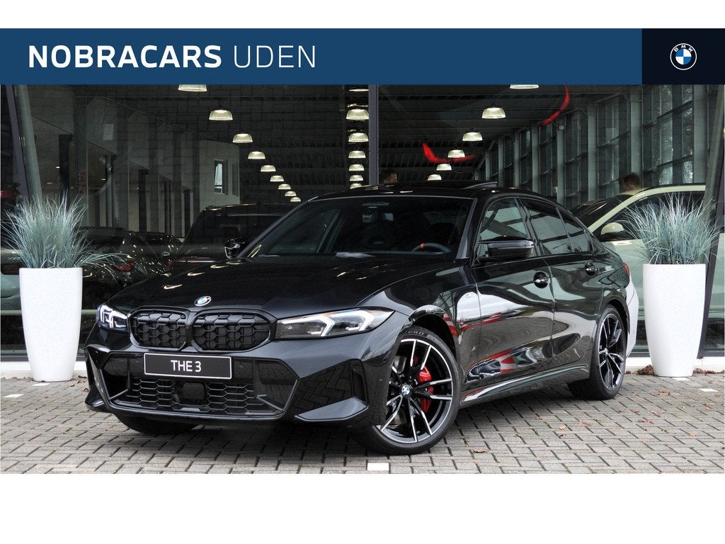 BMW 3 Serie M340i xDrive Automaat / Schuif-kanteldak / Trekh, Auto's, BMW, Zwart, Leder, Bedrijf, Automatische klimaatregeling